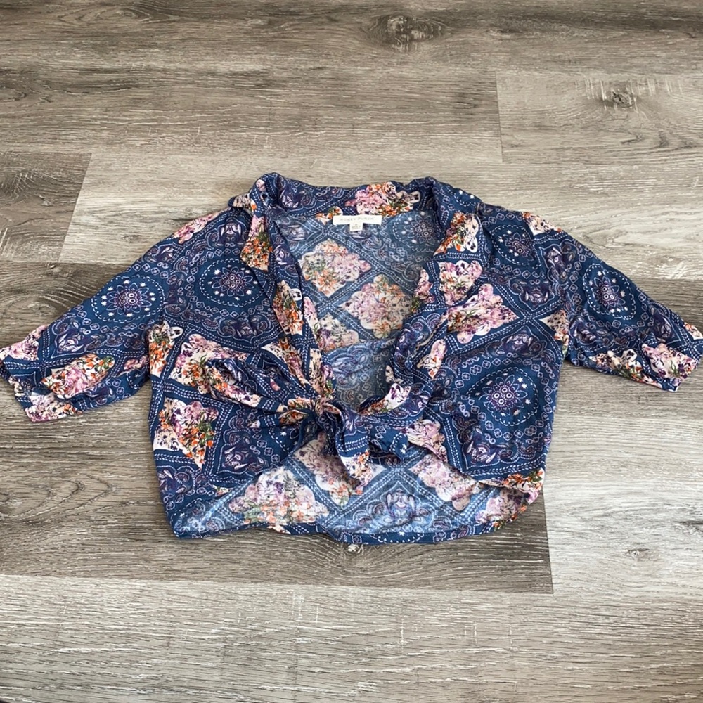 Floral Tie Crop Top